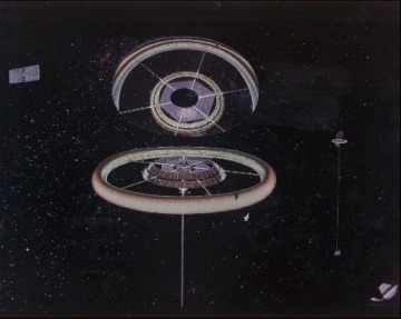 Artist's concept of a Space Colony, circa 1976