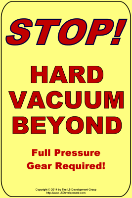 stop, hard vacuum beyond sign